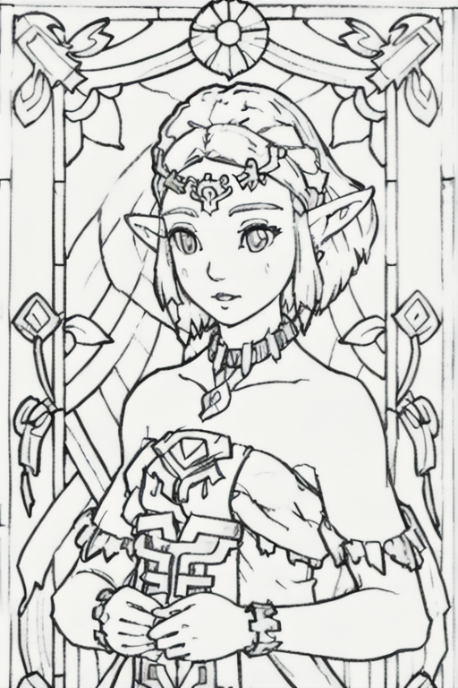 Made some zelda coloring pages for my niece you all are wele to them rstablediffusion