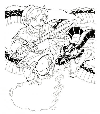 The legend of zelda coloring pages free coloring pages