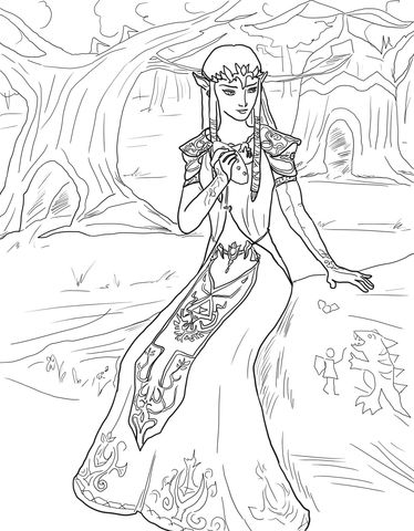 Princess zelda coloring page from the legend of zelda category select from printable câ princess coloring pages my little pony coloring princess coloring