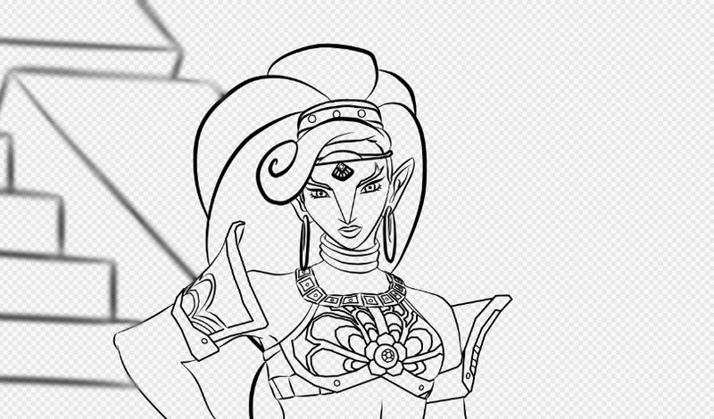 Coloring page lady urbosa by kas