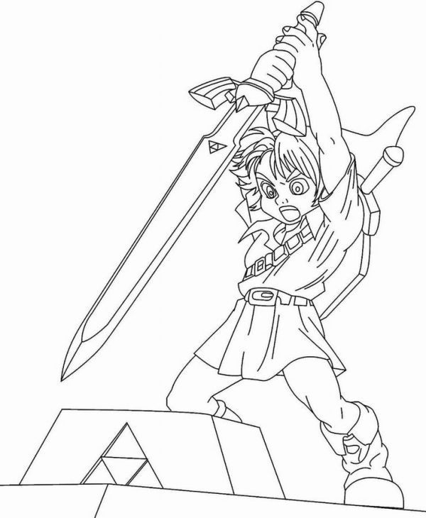 The legend of zelda coloring pages printable pdf