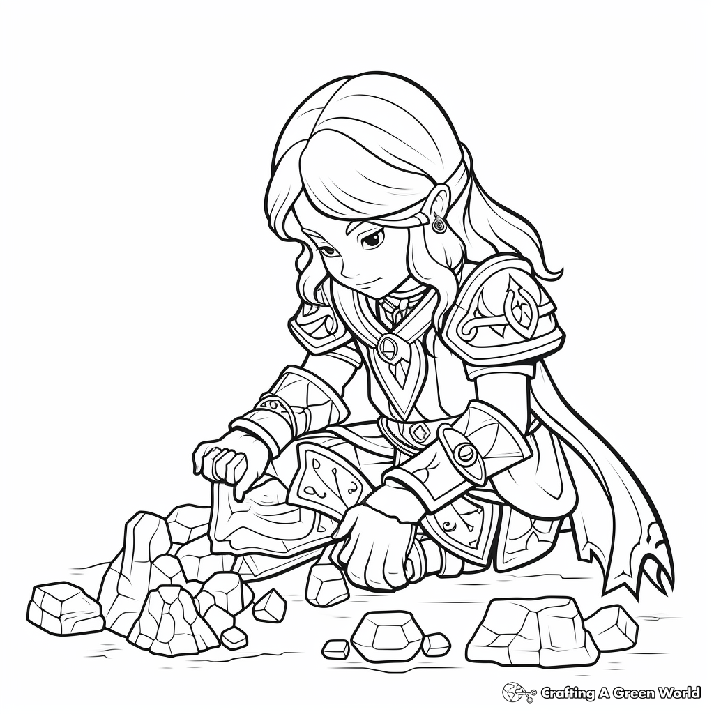 The legend of zelda coloring pages