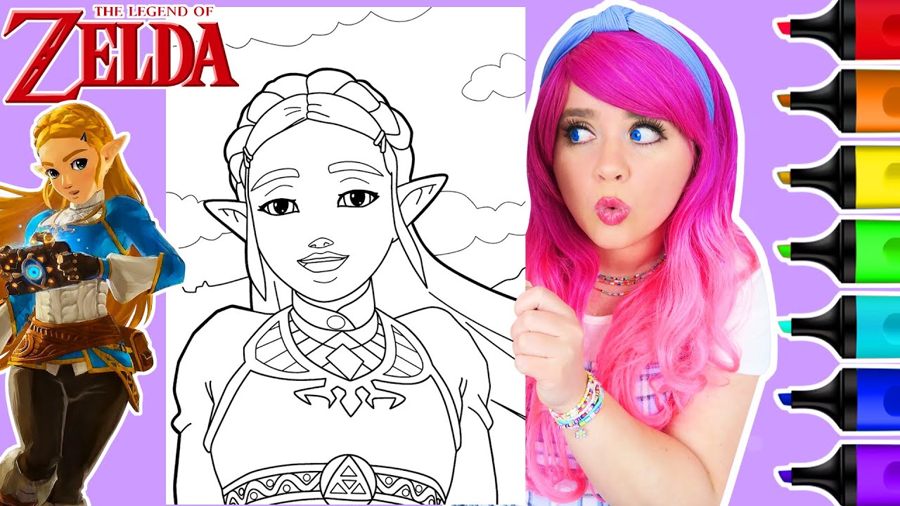 Coloring the legend of zelda breath of the wild coloring page ohuhu art markers