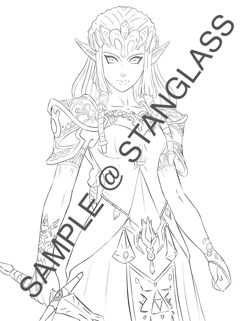 Zelda coloring page zelda amino