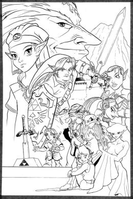 Free printable zelda coloring pages