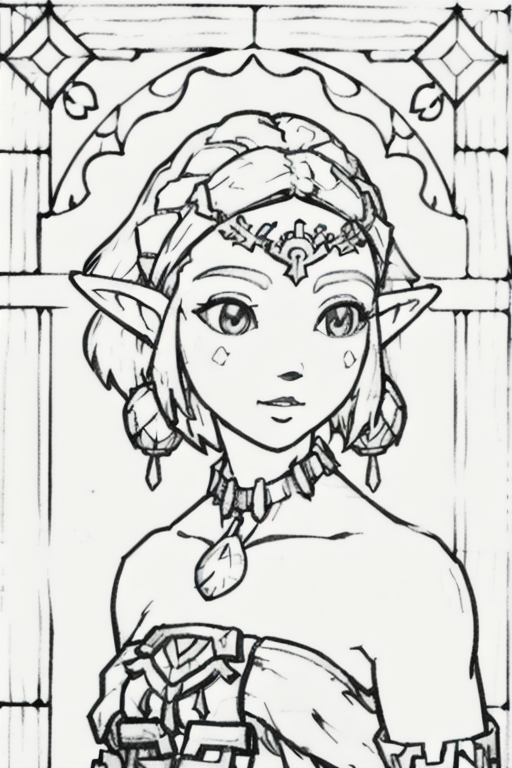 Made some zelda coloring pages for my niece you all are wele to them rstablediffusion