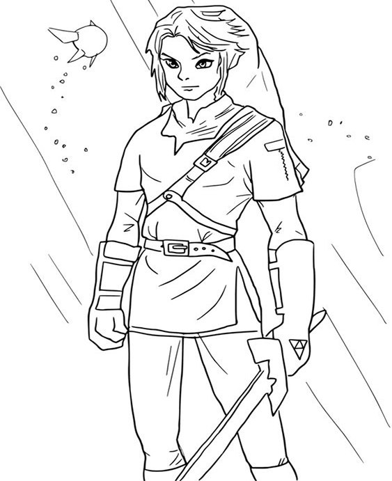 Free easy to print zelda coloring pages