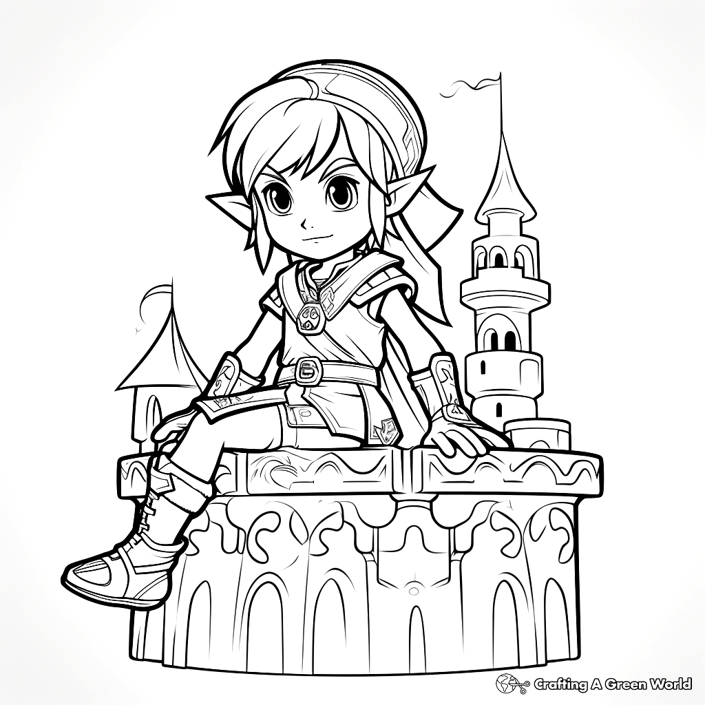 The legend of zelda coloring pages