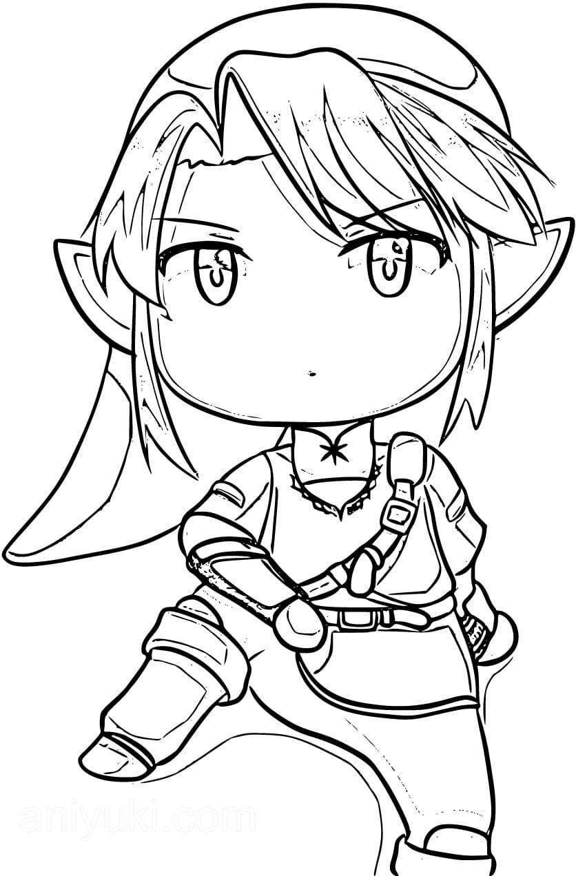 The legend of zelda coloring pages