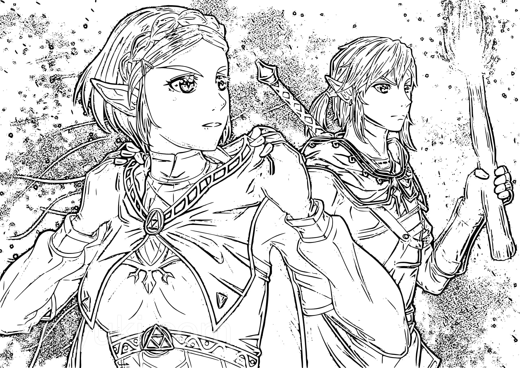 The legend of zelda coloring pages