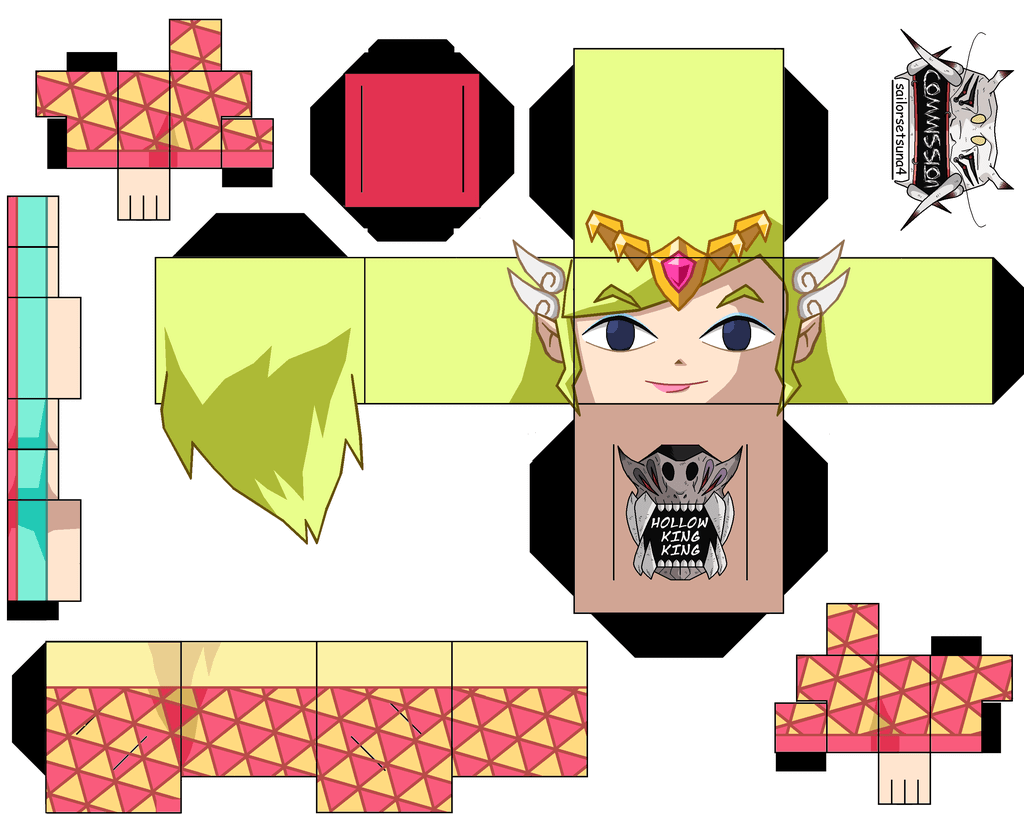 Zelda ds mercal paper toy free printable papercraft templates