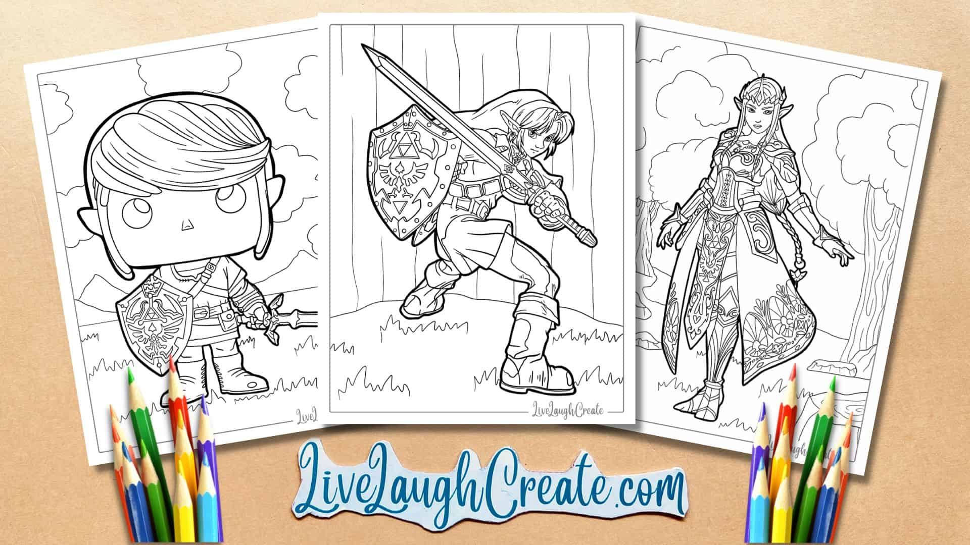 Zelda coloring pages free pdf printables zelda party zelda birthday coloring pages