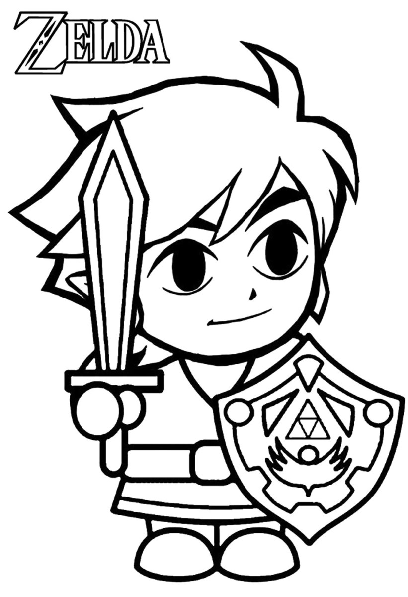 Free printable zelda coloring pages for kids