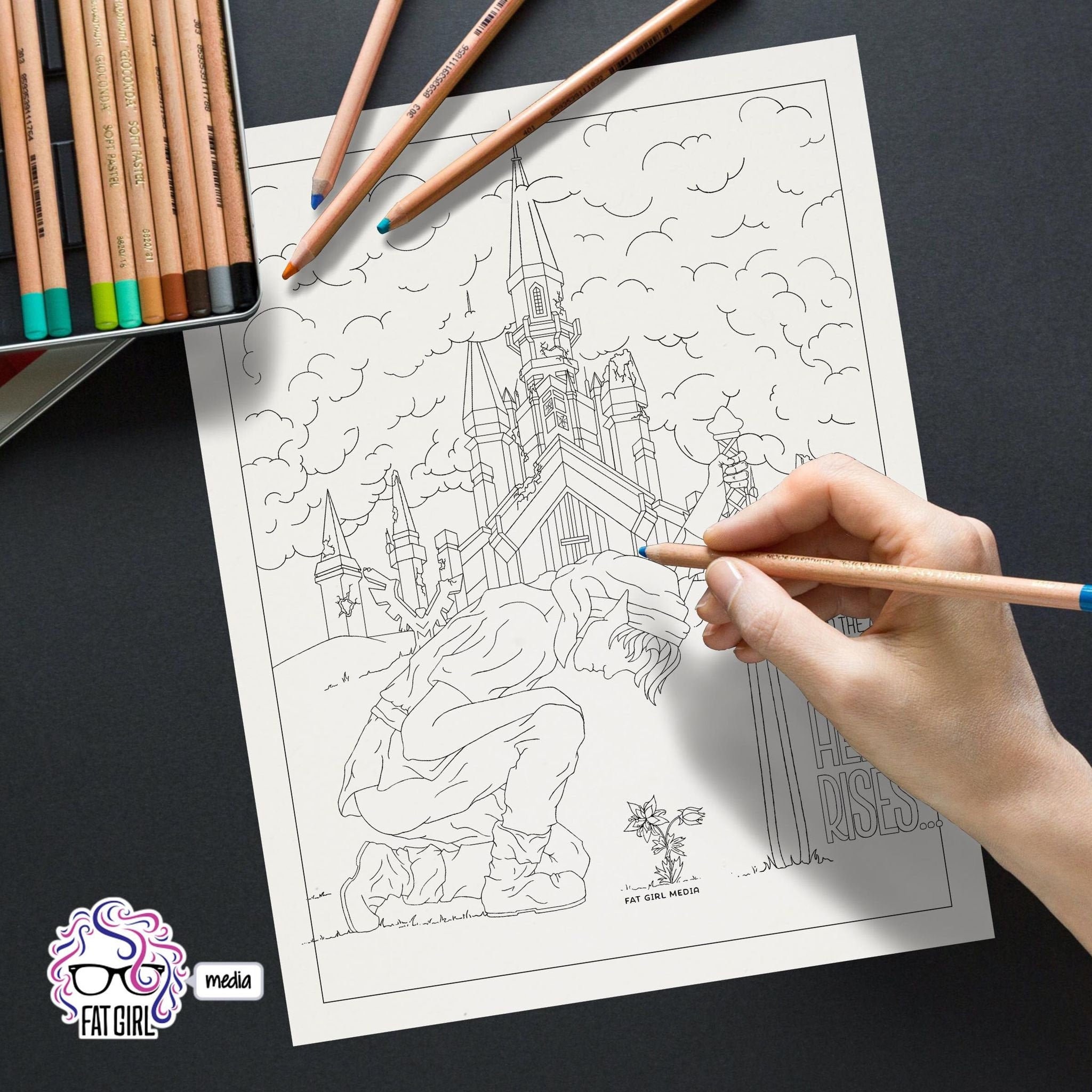 Breath of the wild coloring page from the ashes of hyrule zelda coloring book page single use