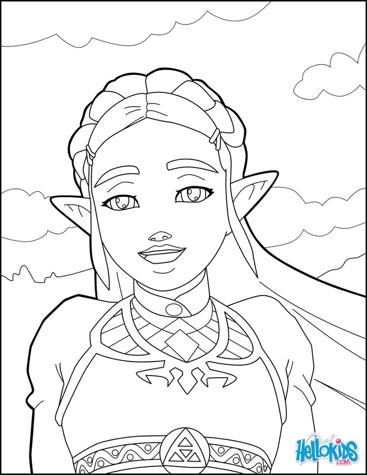 Zelda coloring page from the new zelda games more video games and zelda content on hellokids mermaid coloring pages mermaid coloring book coloring pages