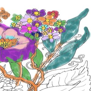 Coloring flowers for adults online â