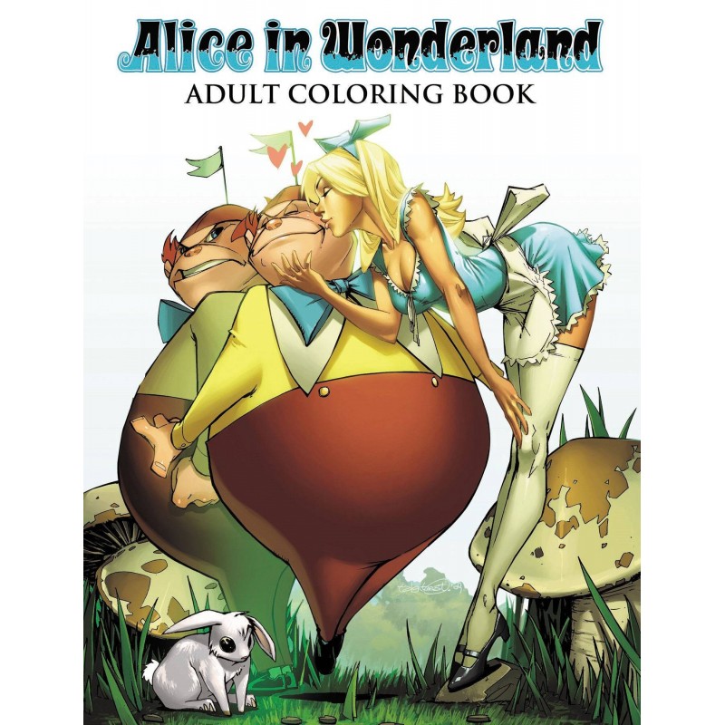 Alice in wonderland adult coloring book