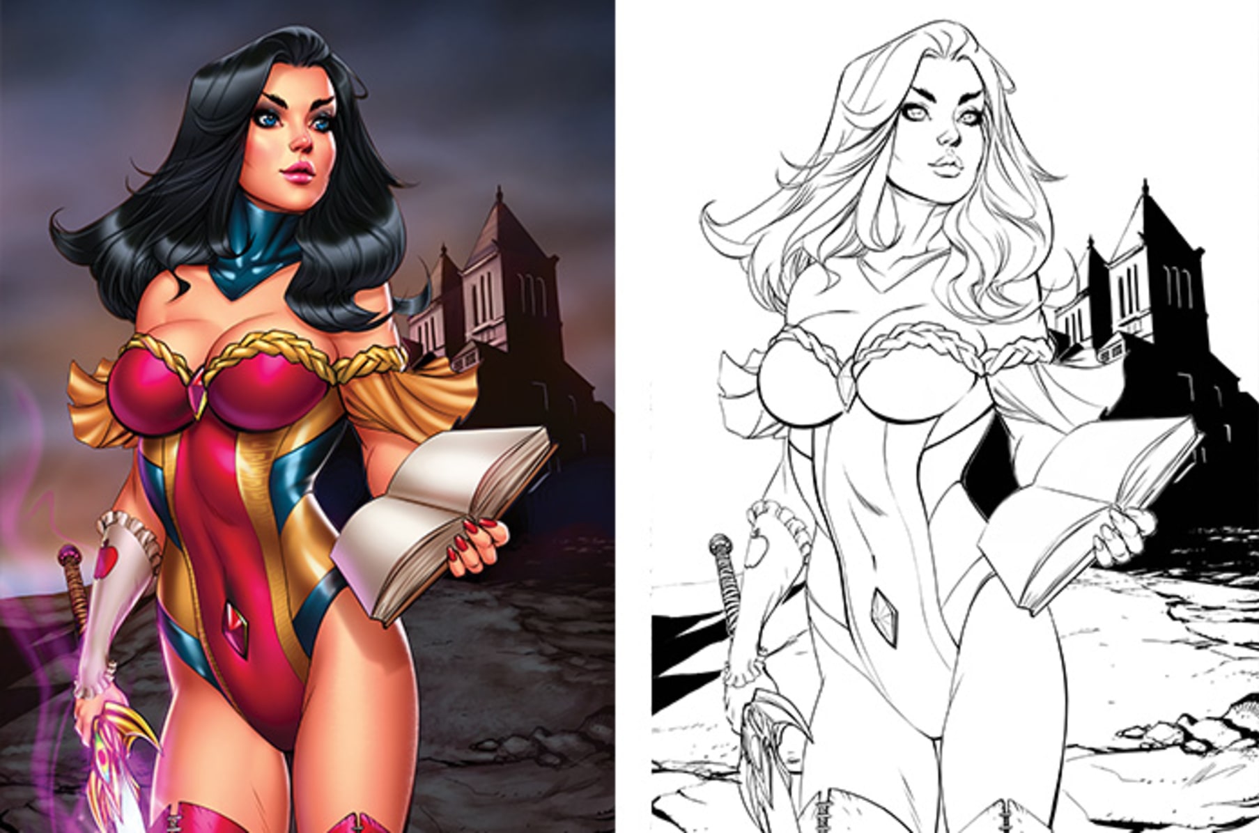 Two new grimm fairy tales adult coloring books