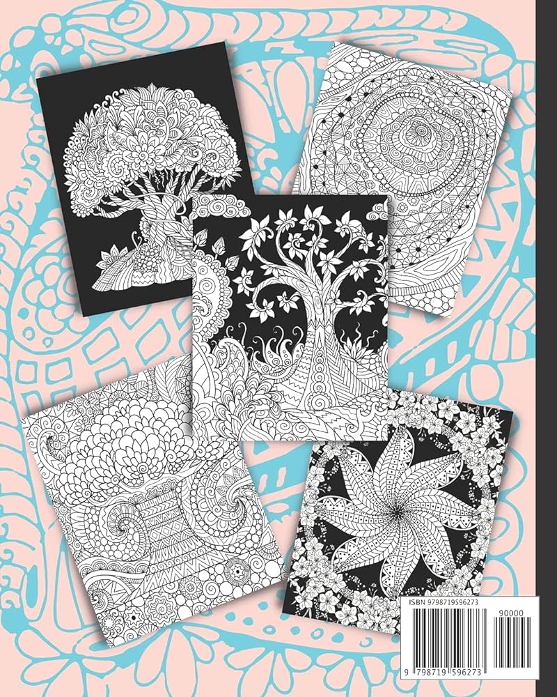 Zentangle trees plants relaxing coloring book for adults zentangle pattern calming mindful anti anxiety coloring book aldsworth kristina books