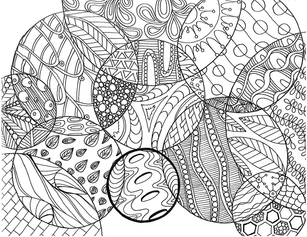 Circle zentangle coloring page pages at etsyshopsneeâ