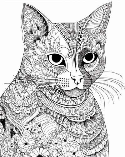 Zentangle cat pages