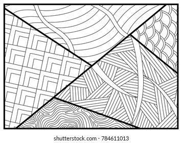 Zentangle coloring page stock vector royalty free