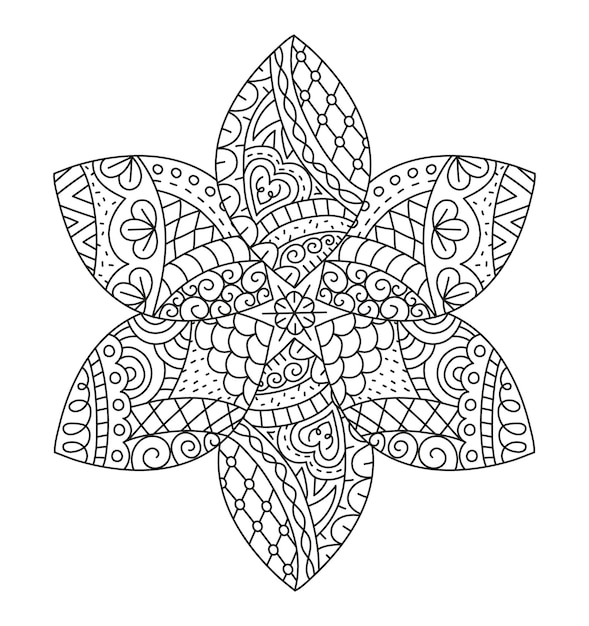 Premium vector autumn leaves zentangle coloring page