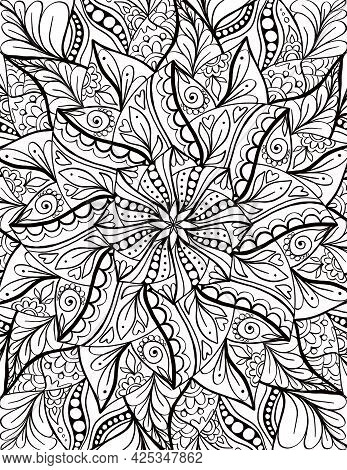 Mandala adult coloring image photo free trial bigstock