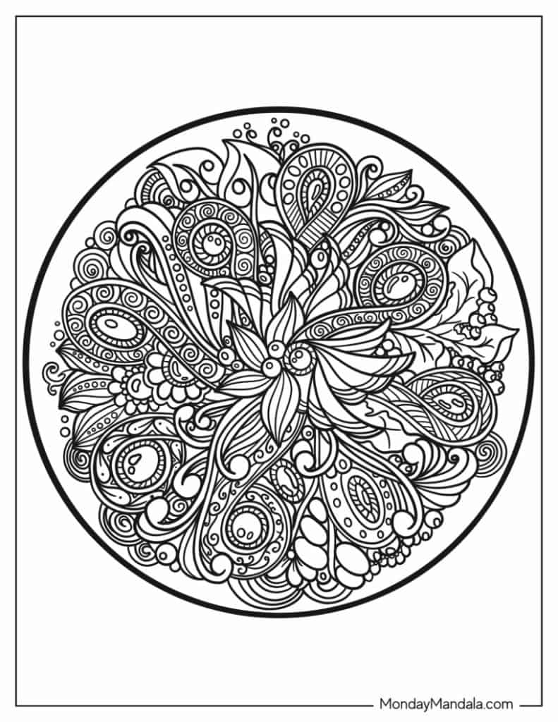 Zentangle coloring pages free pdf printables