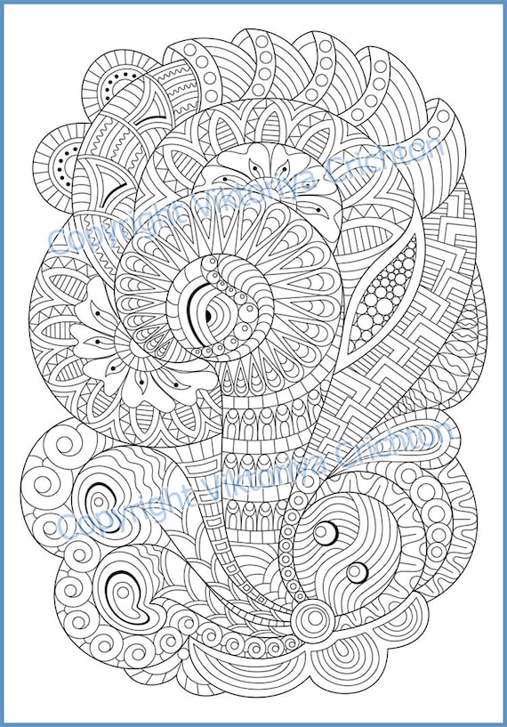 Coloring page for adult zenart zentangle inspired coloring sheet pdf zentangle pattern