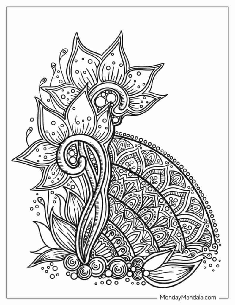 Zentangle coloring pages free pdf printables