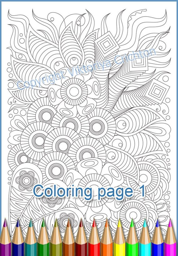 Coloring page for adult zentangle art zentangle inspired coloring sheet printable pdf and jpeg zentangle pattern