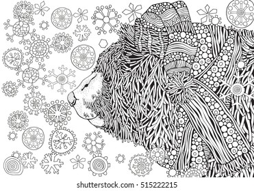 Winter zentangle coloring page images stock photos d objects vectors