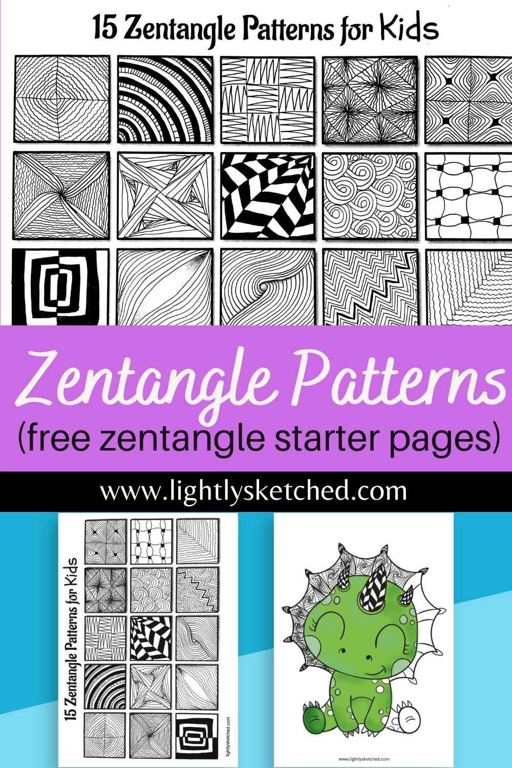 Zentangle patterns easy part mindfulness activities for kids