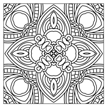 Square zentangle patterns volume coloring book