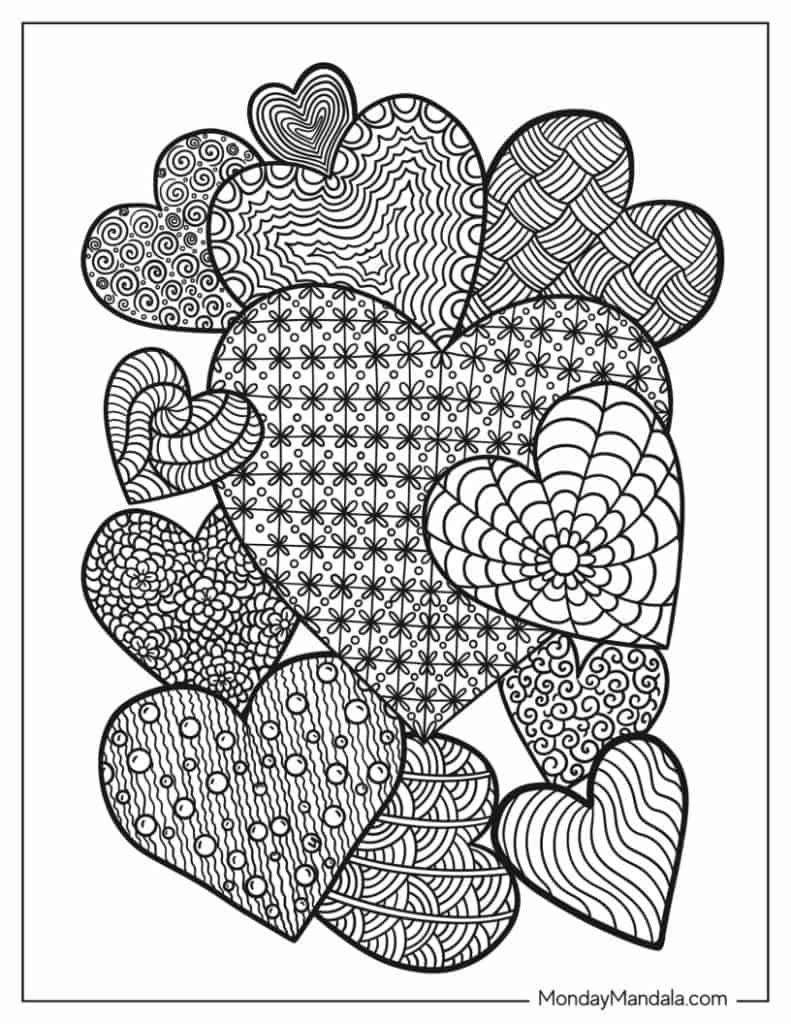 Zentangle coloring pages free pdf printables