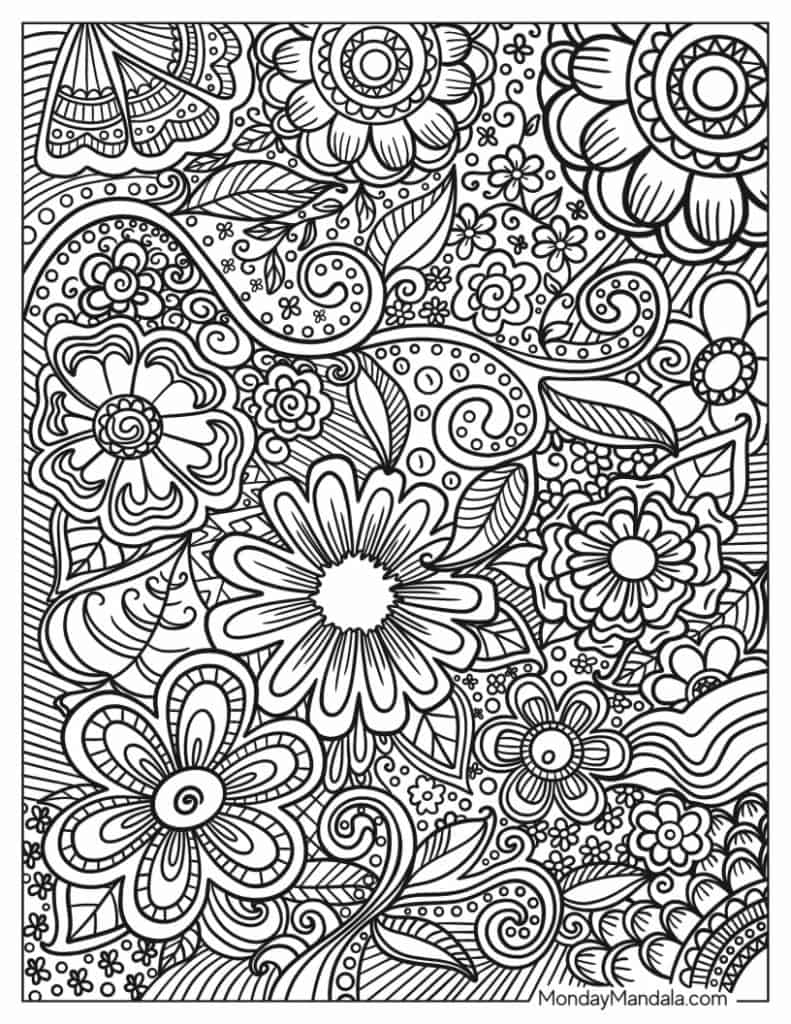 Zentangle coloring pages free pdf printables