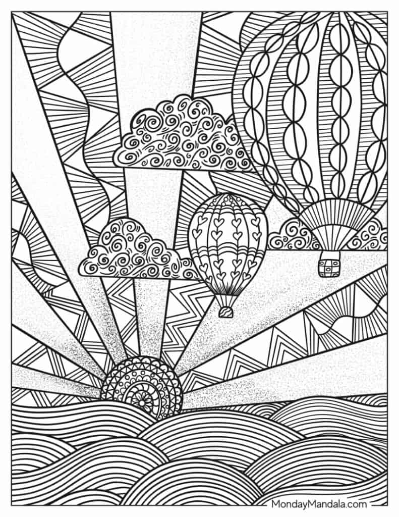 Zentangle coloring pages free pdf printables