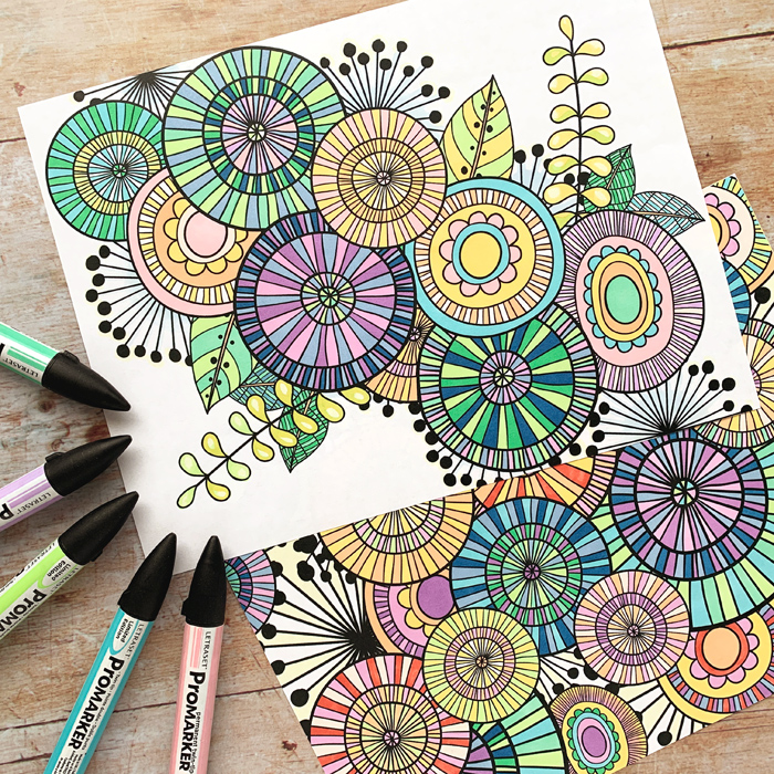 Zentangle colouring pages