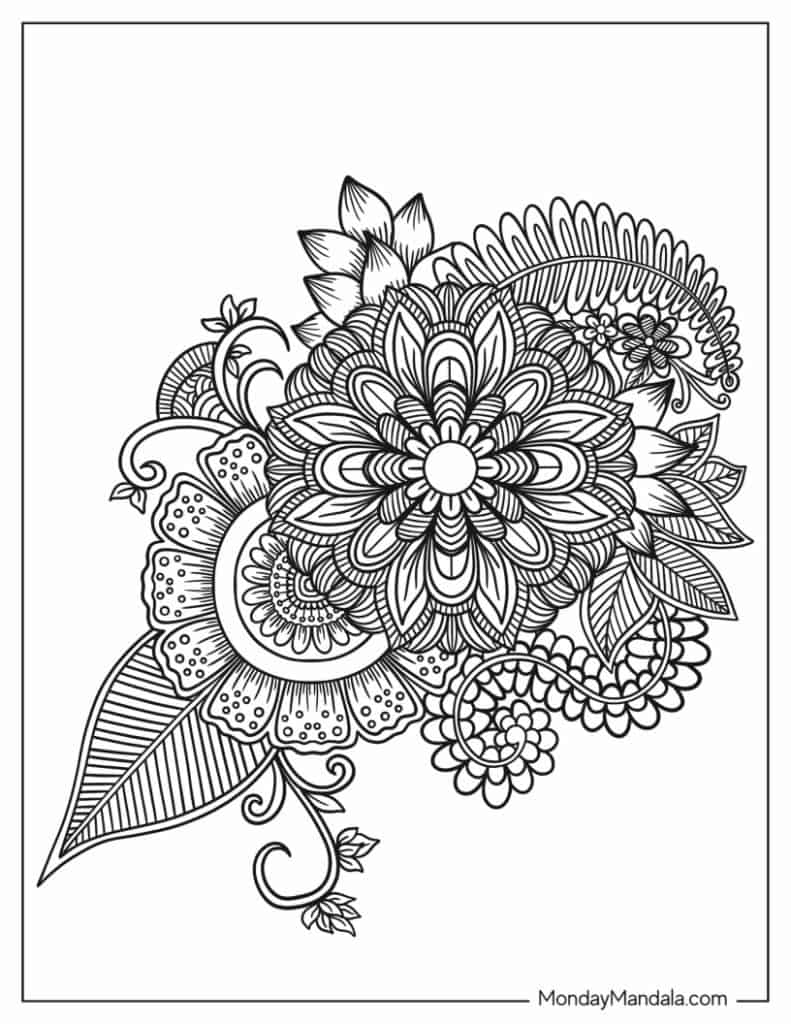 Zentangle coloring pages free pdf printables