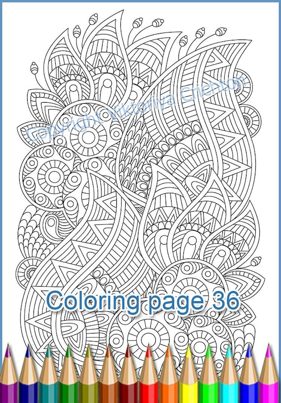 Coloring pages for adults zentangle art pattern printable