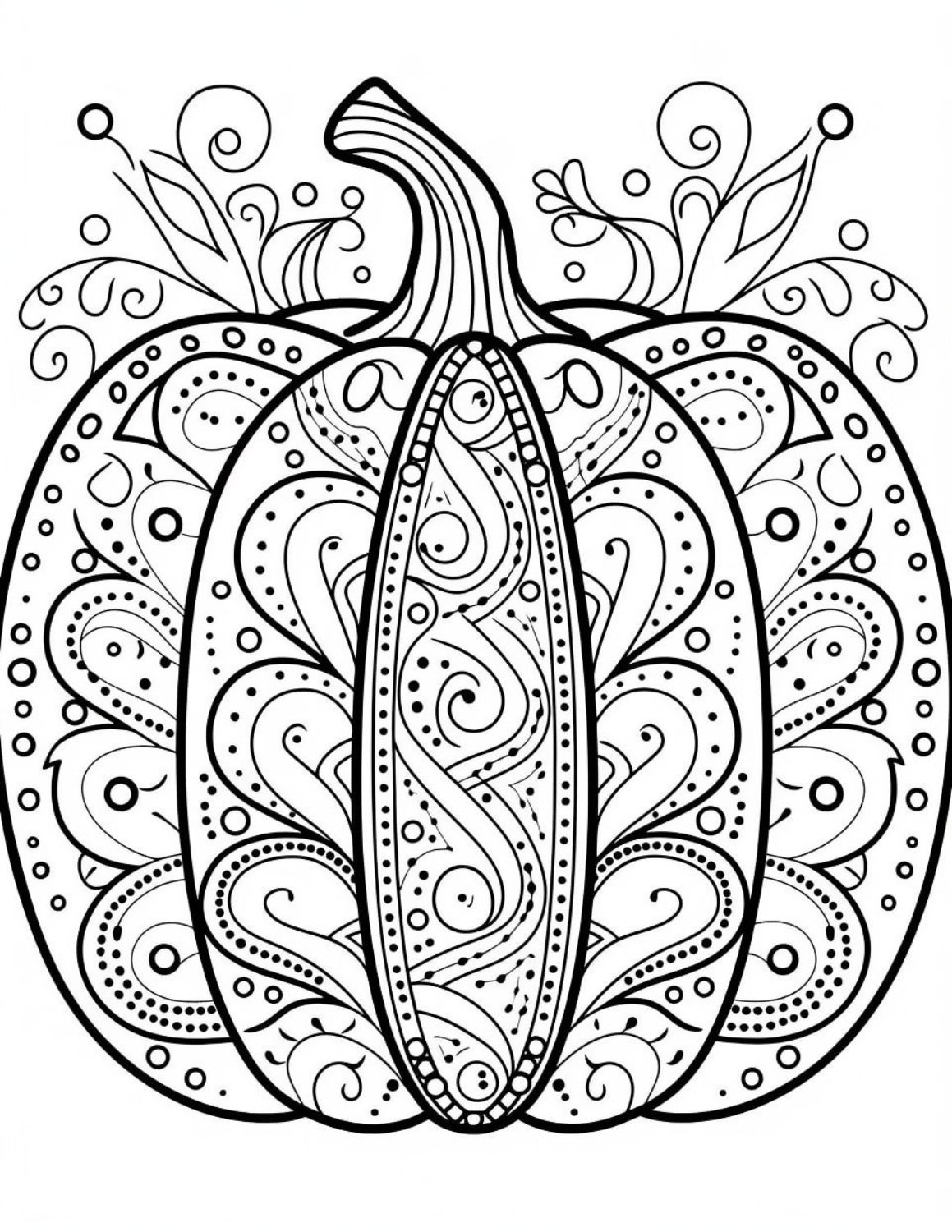 Pumpkin coloring pages for kids and adults