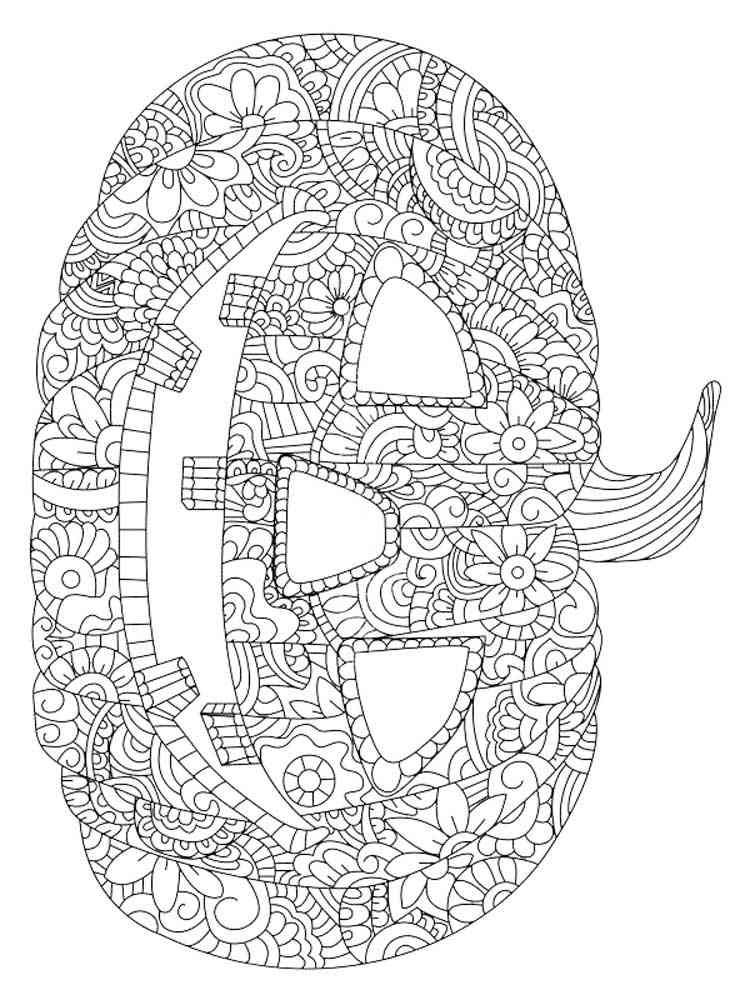 Pumpkin coloring pages for adults