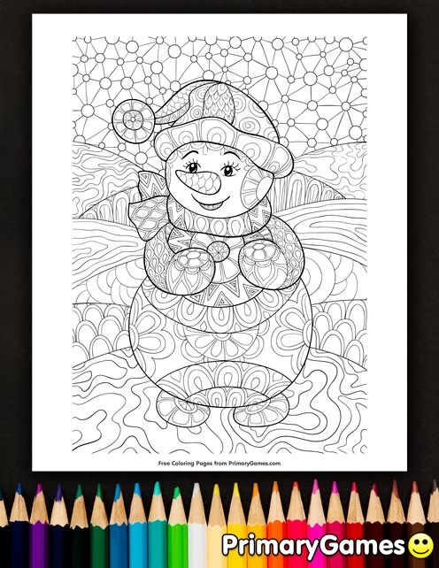 Zentangle snowman coloring page â free printable ebook snowman coloring pages free christmas coloring pages pumpkin coloring pages