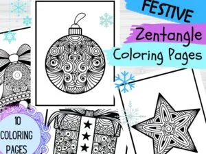 Zentangle coloring pages archives lightly sketched