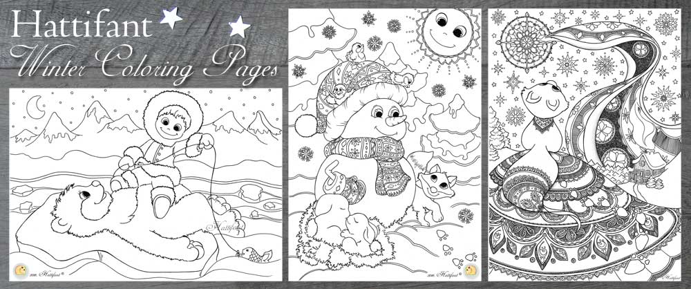 Winter coloring pages