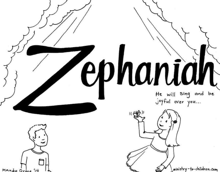 Zephaniah bible coloring page