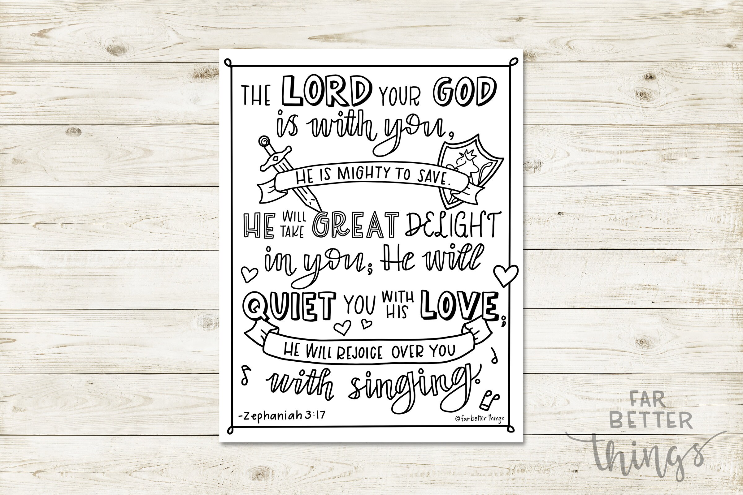 Bible verse coloring page zephaniah printable bible coloring page christian kids activities sunday school craft mighty to save