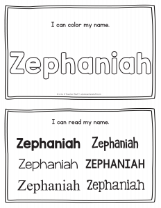 Zephaniah â name for handwriting practice a to z teacher stuff printable pages and worksheets