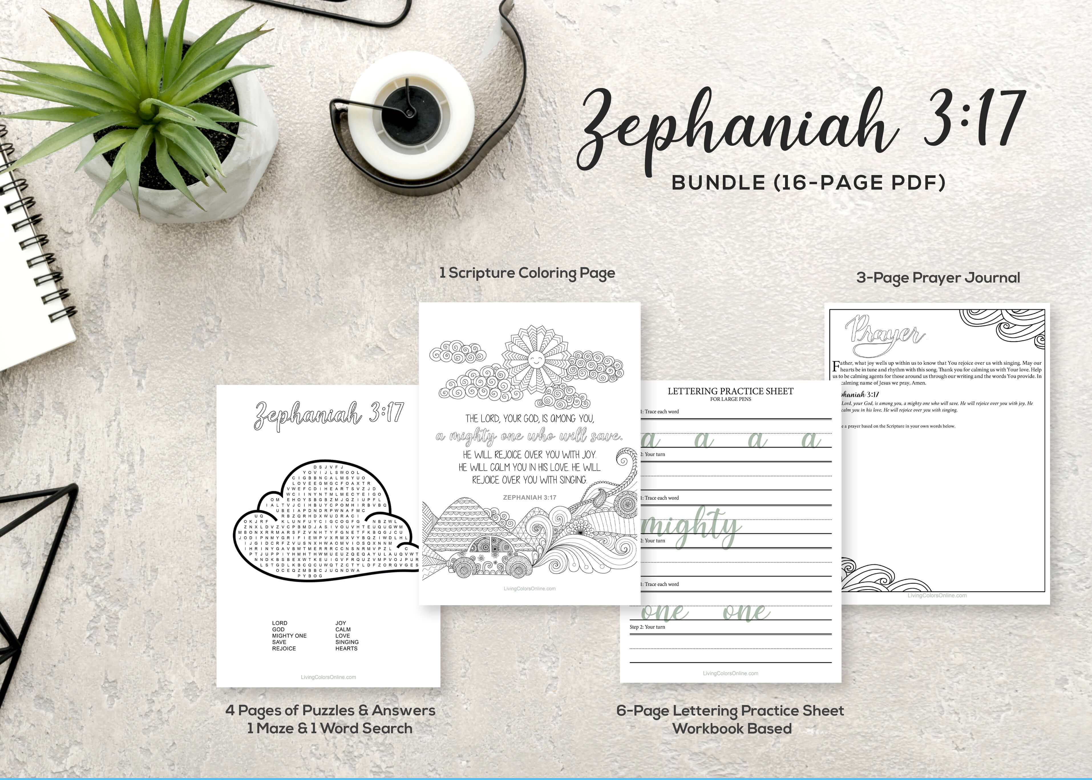 Scripture printable bundle zephaniah â book marketing shop